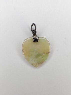 Antique/Vtg. Jade Heart Pendant